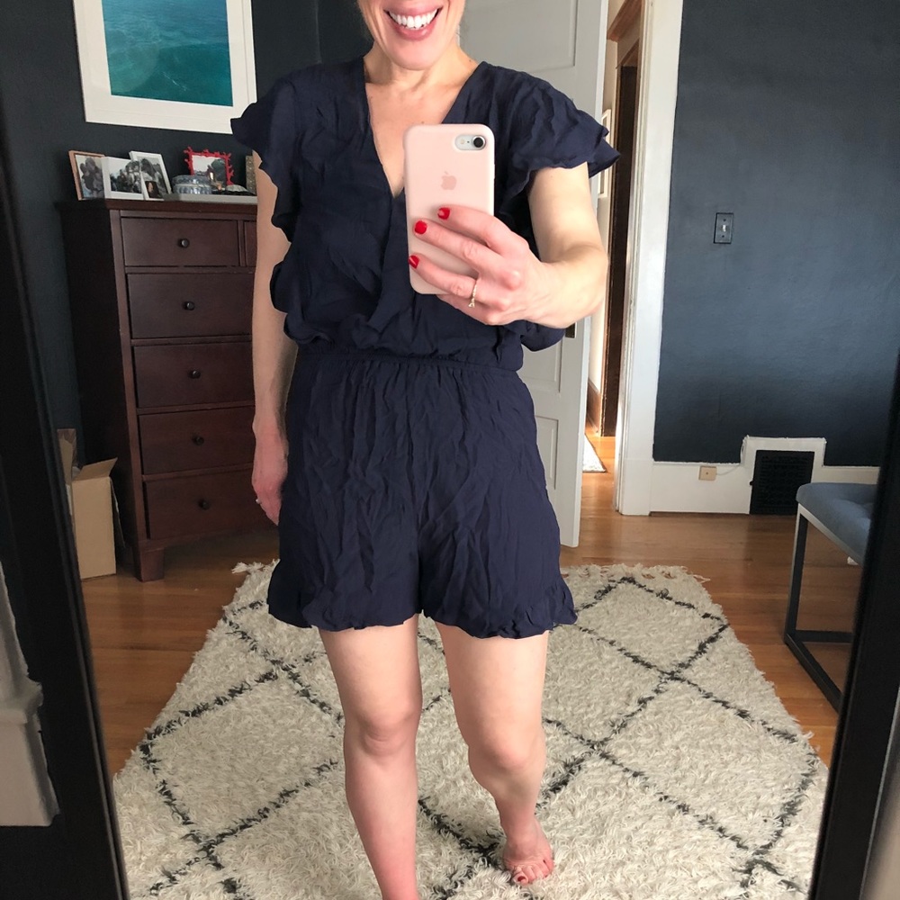 Adorable navy blue romper